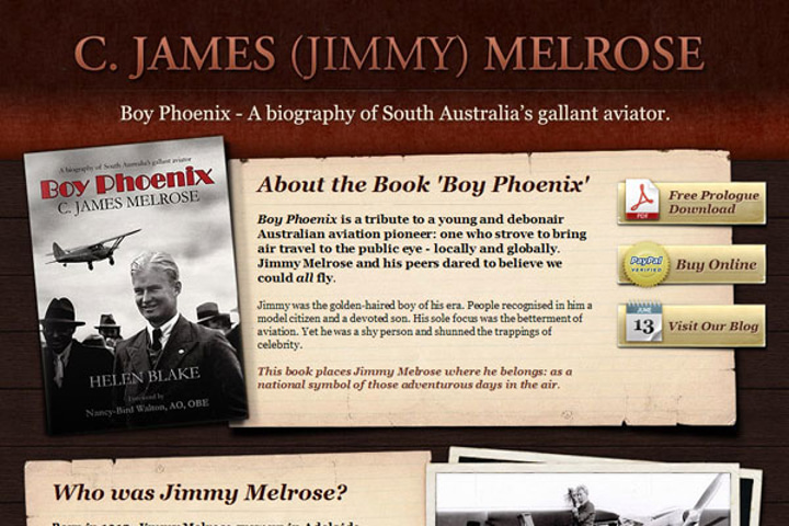 Jimmy Melrose website preview